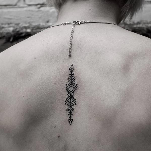 Beautiful Tribal Arrow Tattoo On Back