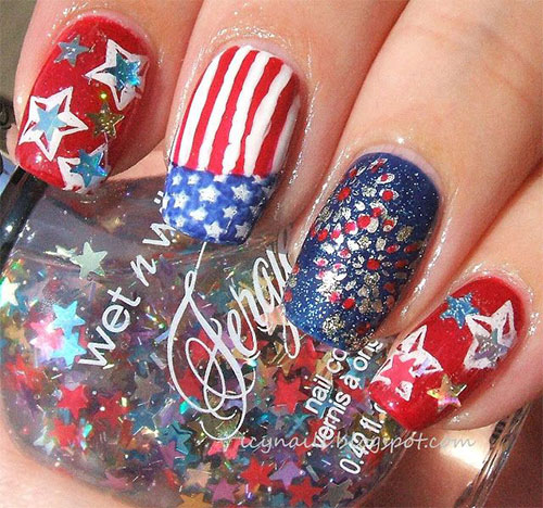 Best Fourth Of July Nail Art Design