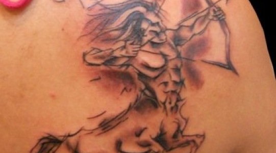 Centaur Archer Tattoo On Left Shoulder