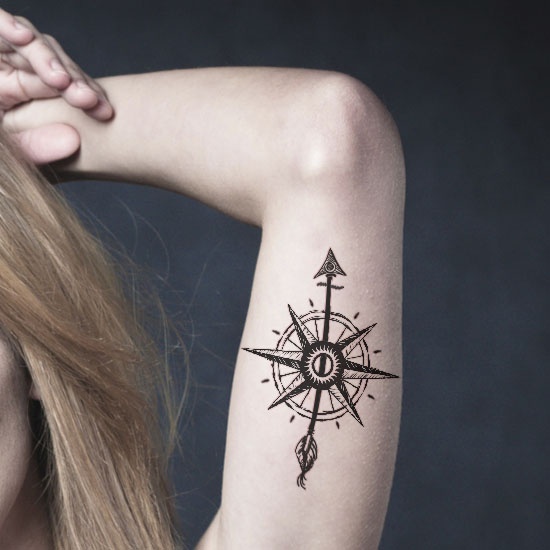 14+ Cool Compass Tattoo For Girls