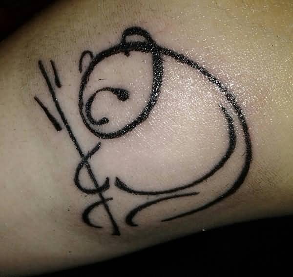 Cool Panda Tattoo On Forearm