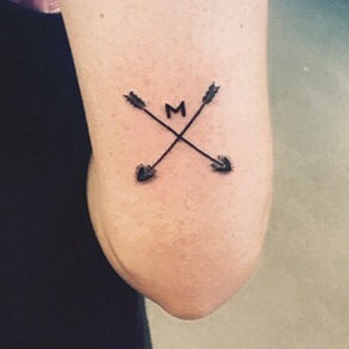 Crossby Arrow Tattoo On Half Sleeve By Charlotte