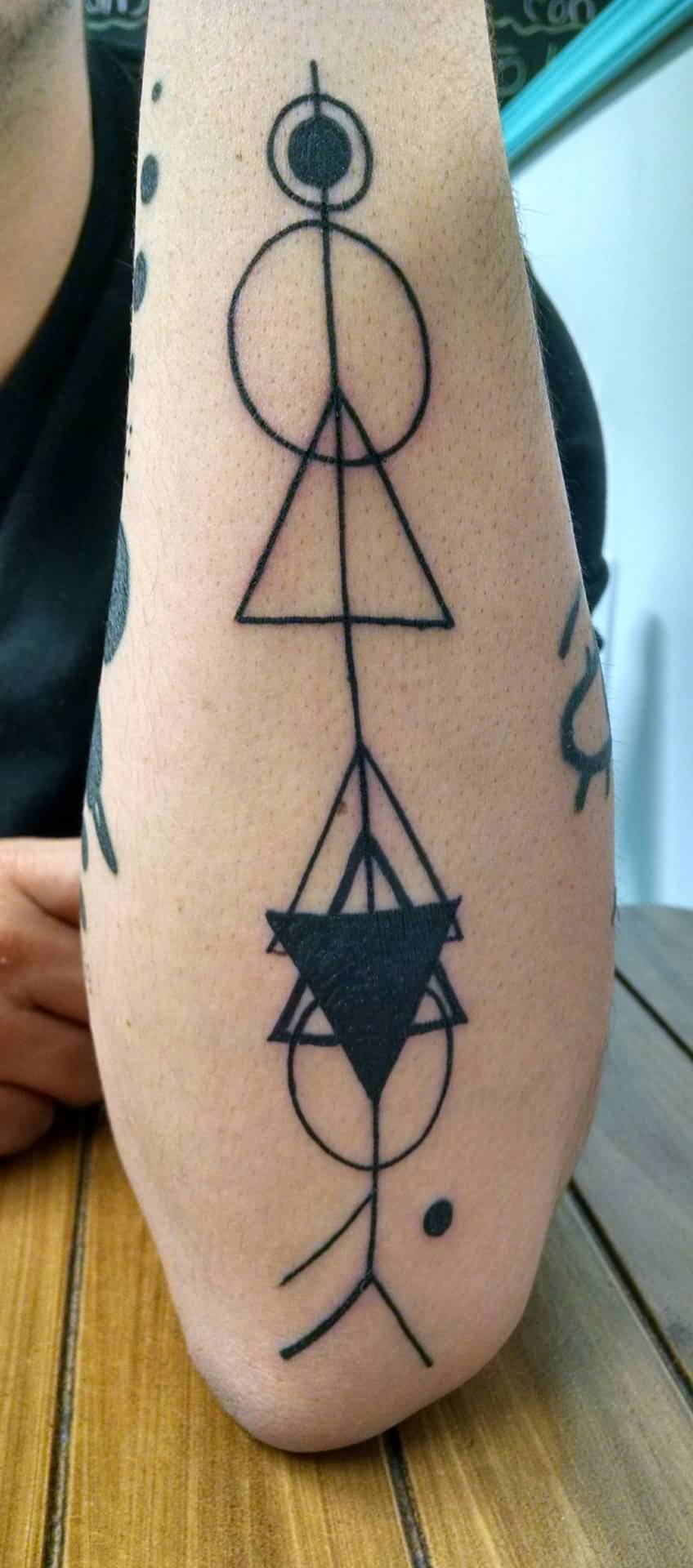 Customized Arrow Tattoo On Forearm