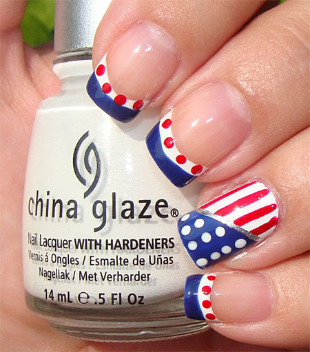 Easy Fourth Of July Nail Art Design