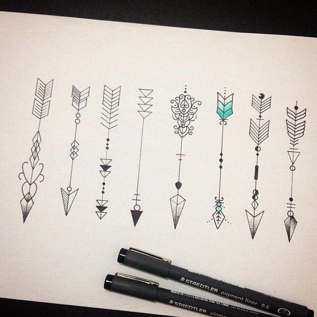 Eight Beautiful Arrows Tattoo Design