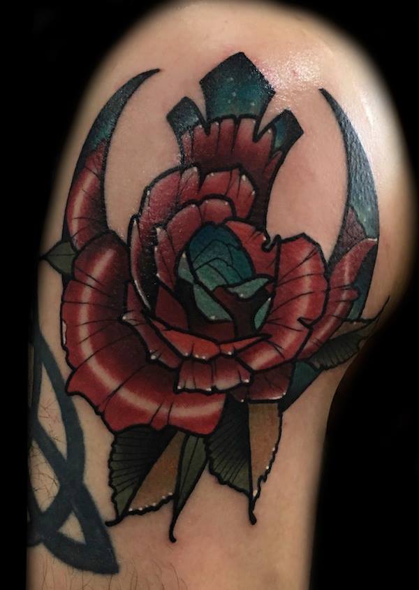 Floral Rebel Alliance Tattoo Design by Chad Lambert