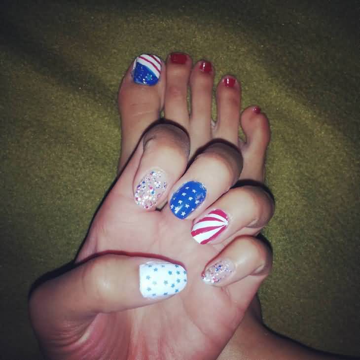 Fourth Of July Nail Art Design Ideas For Hands And Toe