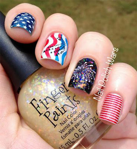 Fourth Of July Nail Art Designs