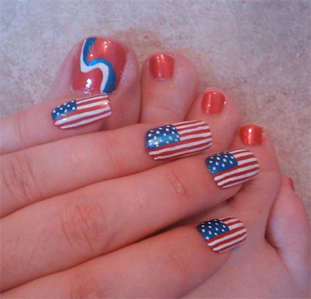 Fourth Of July Nail Art Ideas For Hand And Feet
