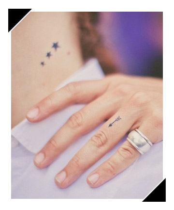 Gorgeous Tiny Arrow Tattoo On Finger For Girl