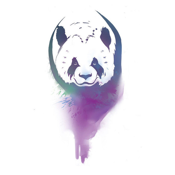 Great Watercolor Panda Tattoo Design