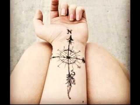 Left Wrist Compass Tattoo For Girls