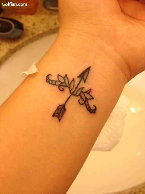 Lovley Arrow Tattoo On Wrist