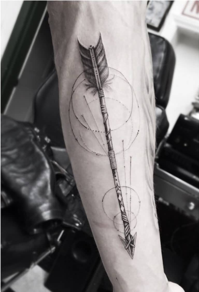 Magnificent Arrow Tattoo on Arm