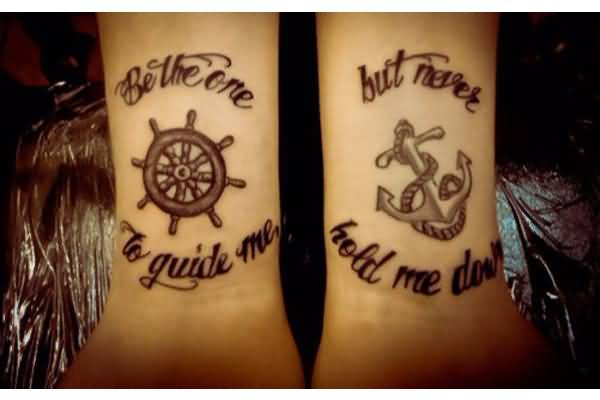 Matching Sailor Tattoo For Couple