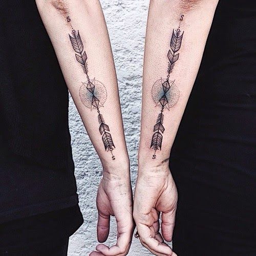 Matching Tattoo On Both Arms