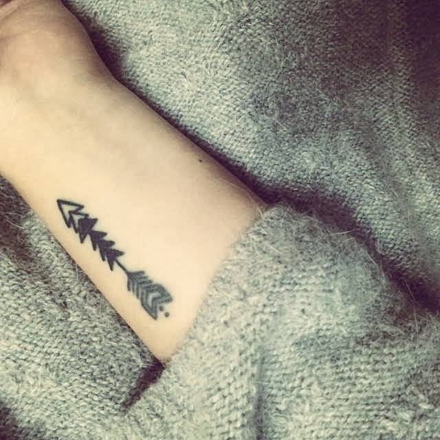 Meaningful Arrow Tattoo On Forearm