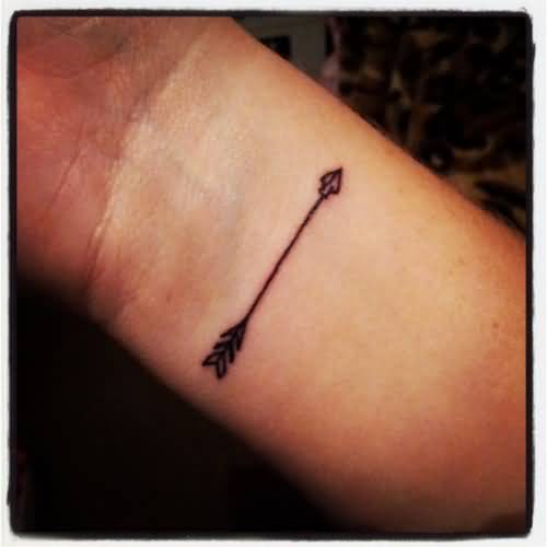 Nice Arrow Tattoo On Wrist