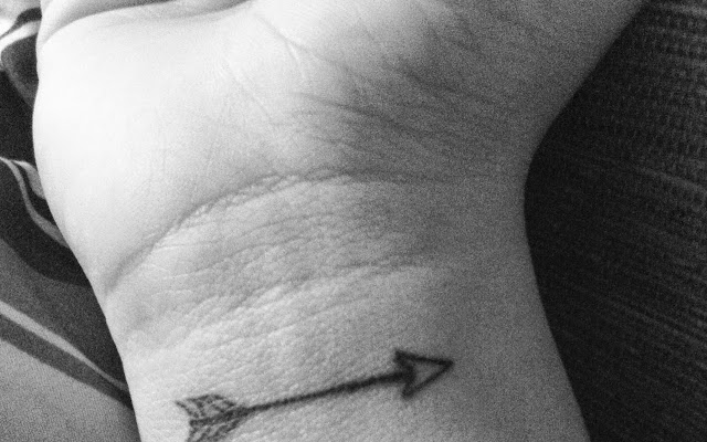 Nice Small Arrow Tattoo On Wrist