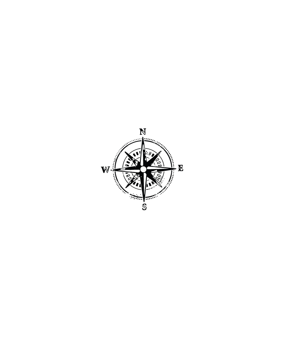 Nice Small Compass Tattoo Design