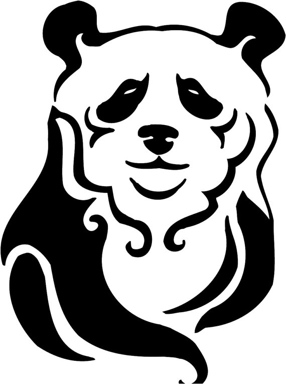 Nice Tribal Panda Tattoo Design
