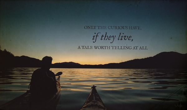 Only the curious have, if they live, a tale worth telling at all