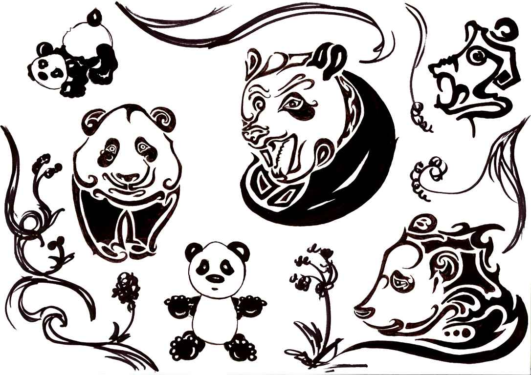 Pandas Tattoos Design By Oliviereee