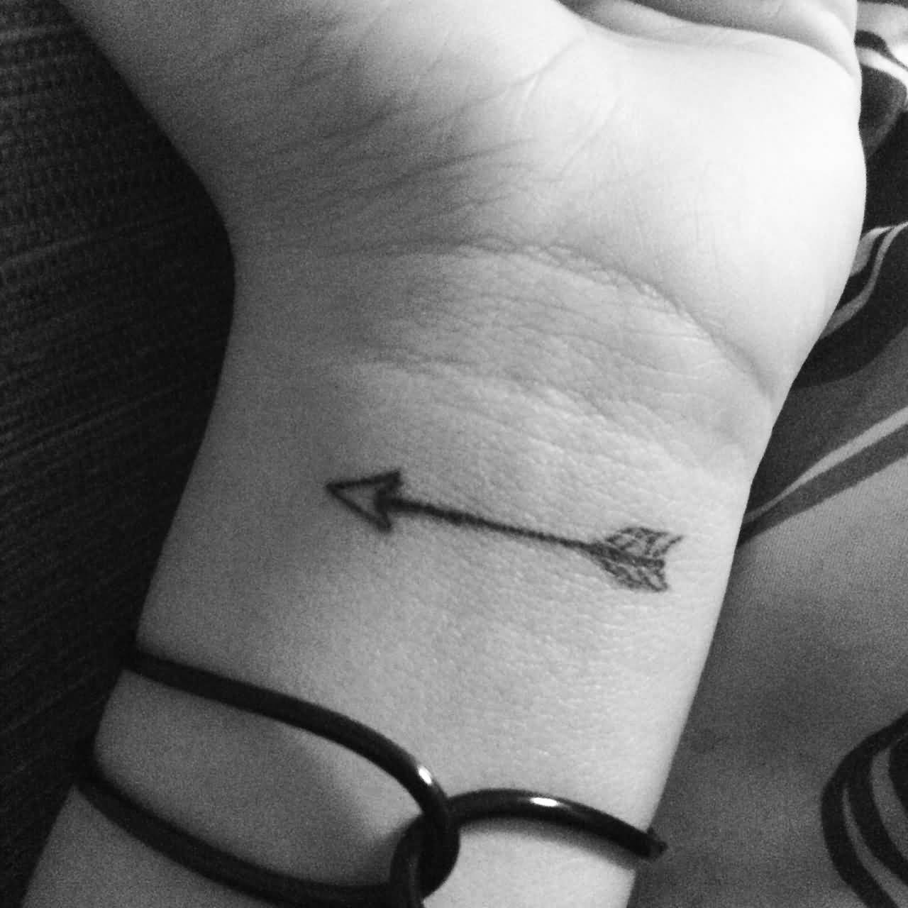 Simple Arrow Tattoo On Wrist