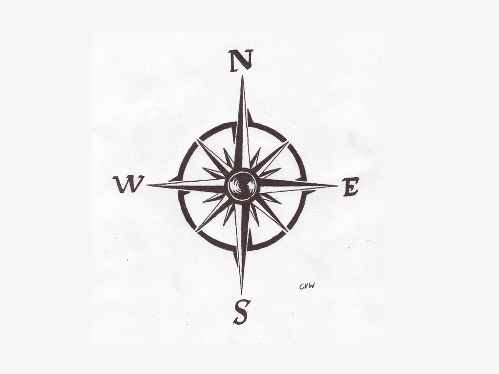 Simple Compass Tattoo Design Idea
