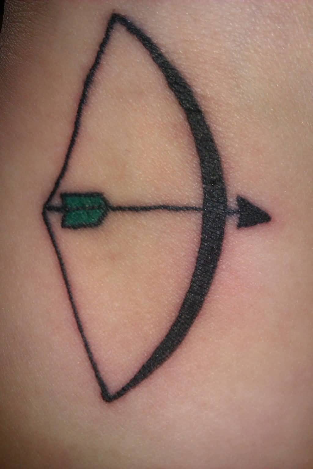 Simple bow And Arrow Tattoo Design
