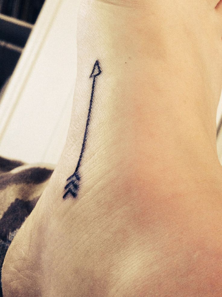 Small Arrow Tattoo On Ankle