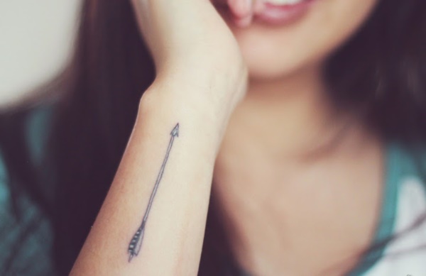 Small Arrow Tattoo On Wrist For Girl