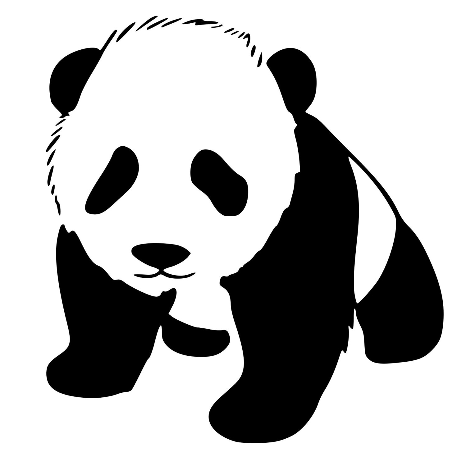 Super Cute Baby Panda Tribal Tattoo Design