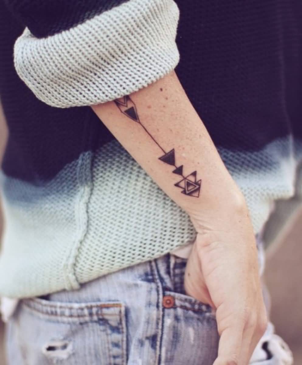 Superb Arrow Tattoo On Wrist