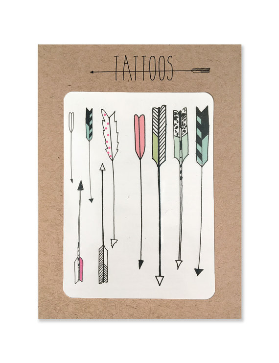 Superb Temporary Arrows Tattoo Design