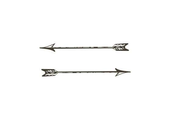 Temporary Arrows Tattoo Design