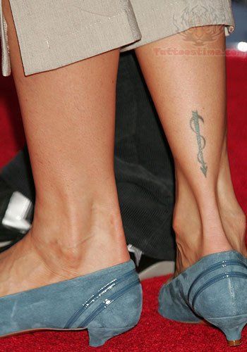 Terrific Arrow Tattoo On Back Of Ankle