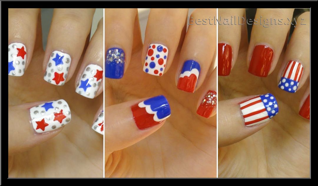 Easy And Beautiful Fourth Of July Nail Art Design