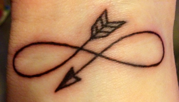 Tiny Infinity Arrow Tattoo Design