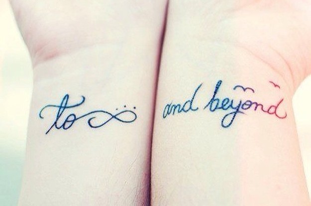 To Infinity And Beyond Couple Wrist Tattoo