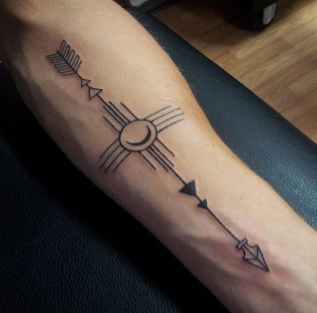 Tribal Arrow Tattoo On Arm
