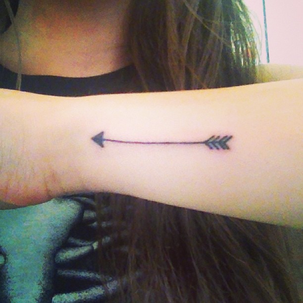 Truly Amazing Arrow Tattoo On Wrist