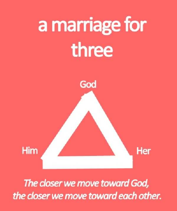 A Marriage For Three God Him Her The Closer We Move Toward God The Closer We Move Toward Each Other