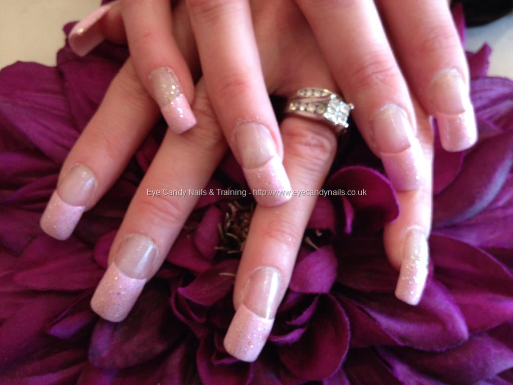 6. Clear Acrylic Nails with Pink French Tips - wide 5