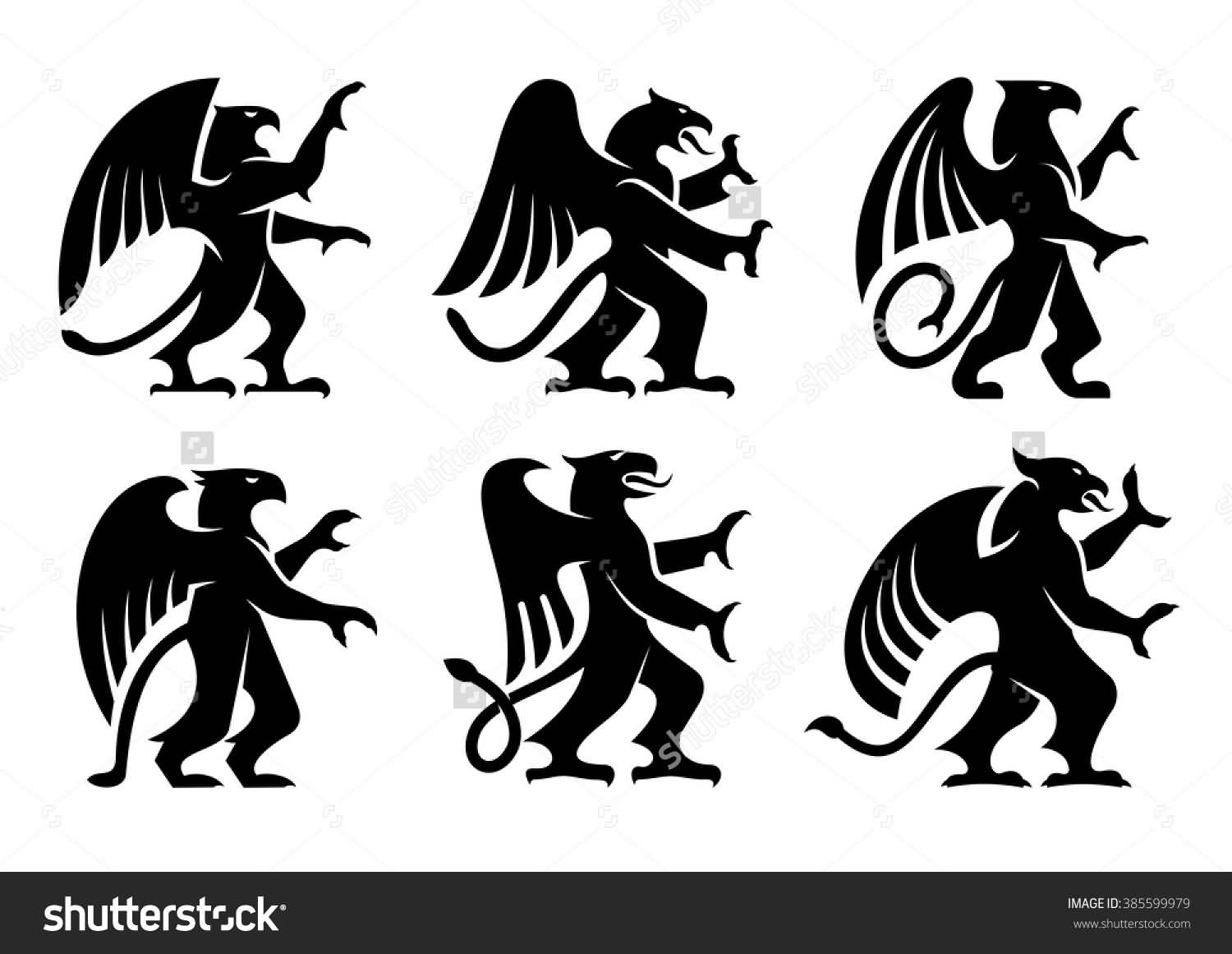 Ancient Griffin Symbols Tattoos Design
