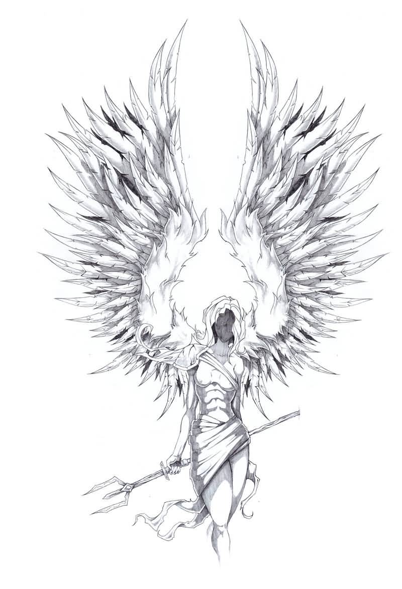 Archangel Tattoo Design by Shawncoss