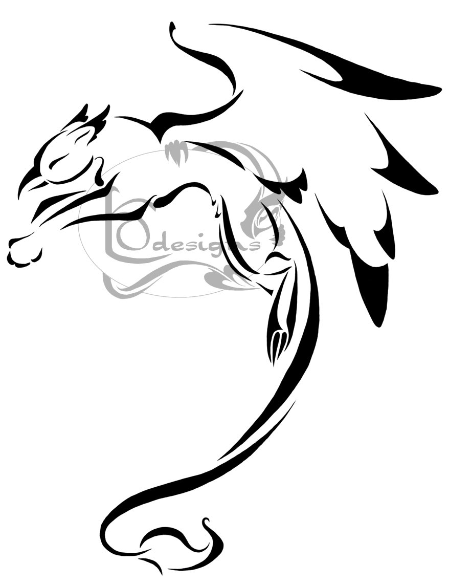 Awesome Griffin Tribal Tattoo Design By Lemondragon