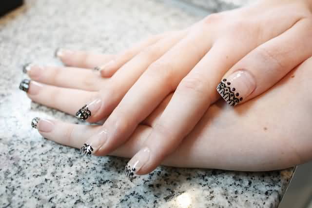 Beautiful French Tip Lace Nail Art Design