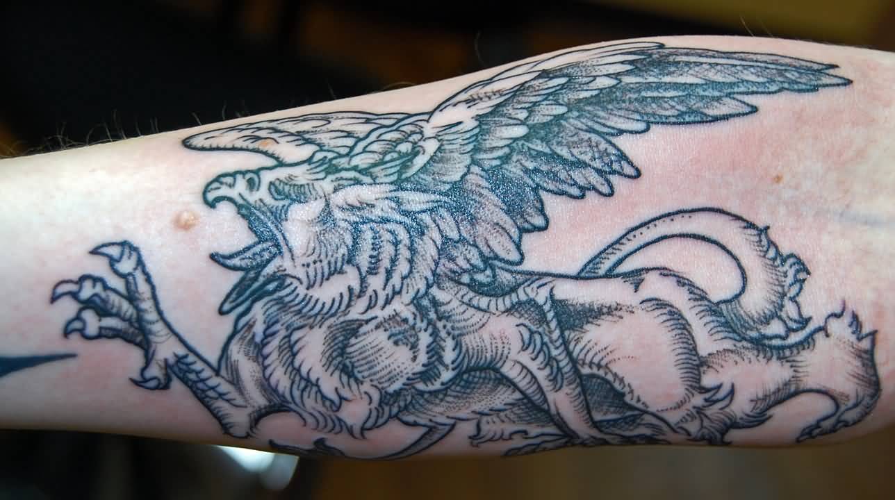 Brilliant Roaring Griffin Tattoo