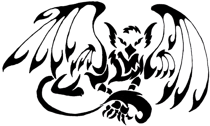 Cool Griffin Tribal Tattoo Design